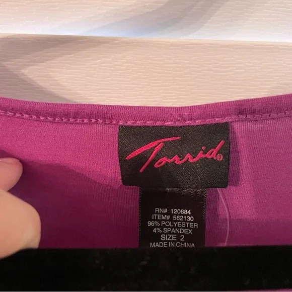 Torrid Dress NEW Purple and White Colorblock Dress Size 2 Torrid NWT - Picture 4 of 8